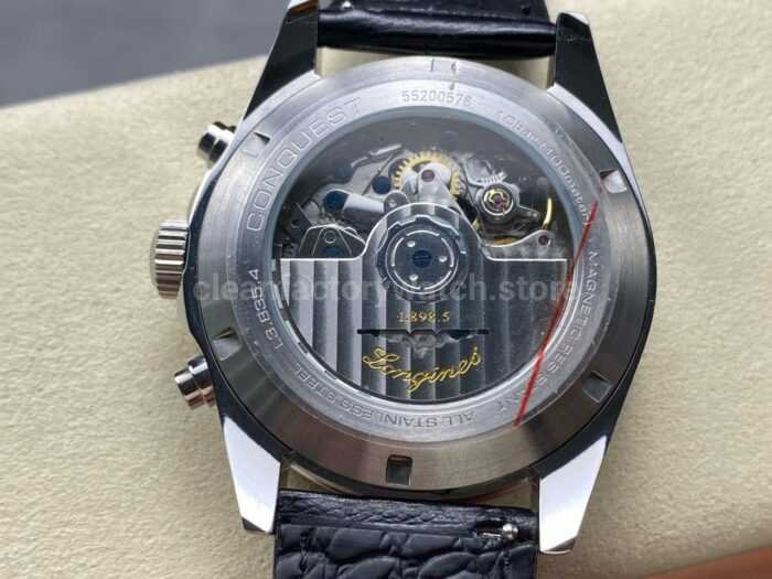 AF Factory Longines Conquest Chronograph L3.835.4.02.6 42mm Steel Leather Strap Black Eyes Champagne 9 Super Clone Watch,Clean Factory Watch