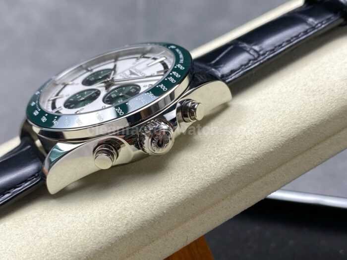 AF Factory Longines Conquest Chronograph L3.835.4.02.6 42mm Steel Leather Strap Green Eyes White Dial 2 Super Clone Watch,Clean Factory Watch