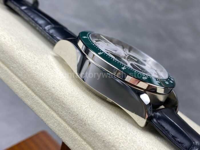 AF Factory Longines Conquest Chronograph L3.835.4.02.6 42mm Steel Leather Strap Green Eyes White Dial 3 Super Clone Watch,Clean Factory Watch