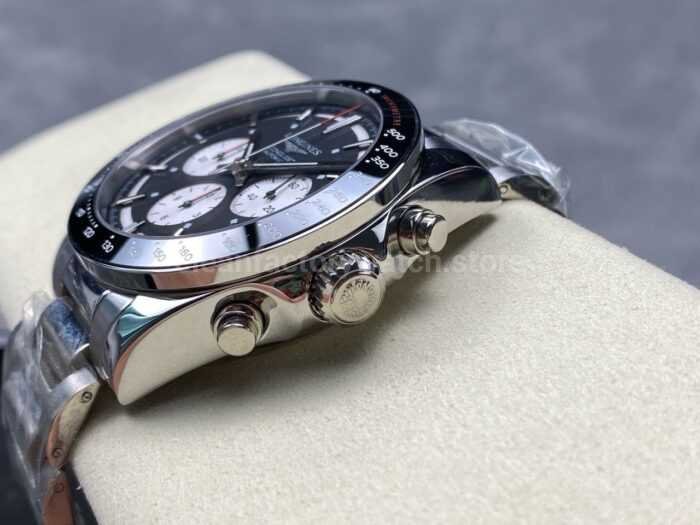 AF Factory Longines Conquest Chronograph L3.835.4.52.6 42mm Full Steel Strap White Eyes Black Dial 1 Super Clone Watch,Clean Factory Watch