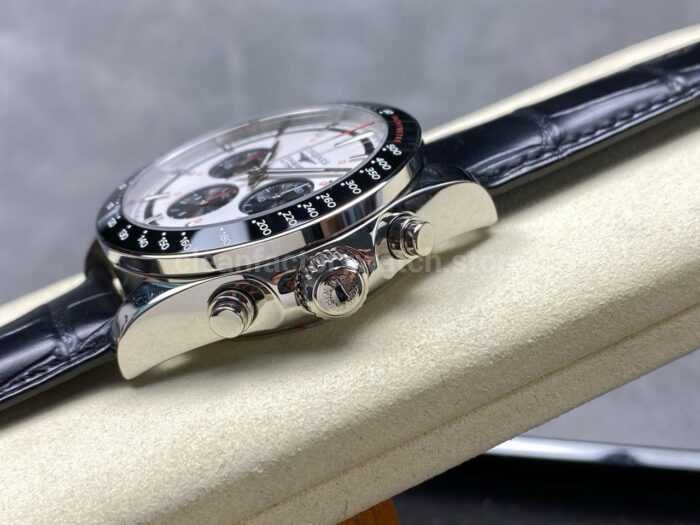 AF Factory Longines Conquest Chronograph L3.835.4.72.6 42mm Steel Leather Strap Black Eyes White Dial 9 Super Clone Watch,Clean Factory Watch