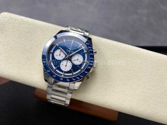 AF Factory Longines Conquest Chronograph L3.835.4.91.2 42mm Full Steel Strap White Eyes Blue Dial 9 Super Clone Watch,Clean Factory Watch