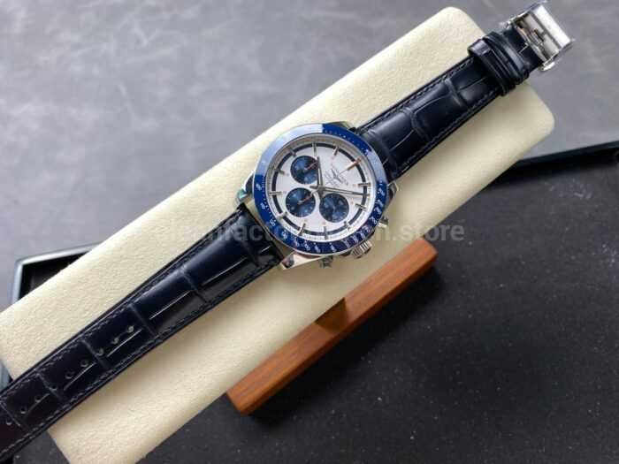 AF Factory Longines Conquest Chronograph L3.835.4.98.6 42mm Steel Leather Strap Blue Eyes White Dial 6 Super Clone Watch,Clean Factory Watch