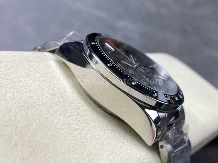 AF Factory Longines Conquest Chronograph L3.836.4.52.9 42mm Full Steel Strap Black Eyes Gray Dial 4 Super Clone Watch,Clean Factory Watch