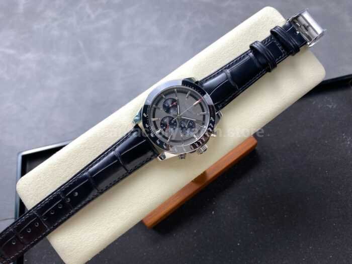 AF Factory Longines Conquest Chronograph L3.836.4.52.9 42mm Steel Leather Strap Black Eyes Gray Dial 9 Super Clone Watch,Clean Factory Watch