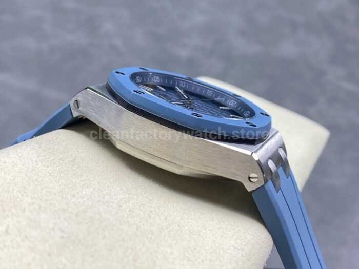 APP Factory Audemars Piguet Royal Oak Offshore 15605SK.OO .A350CA.01 43mm Steel Rubber Strap Gradient Blue D 9 Super Clone Watch,Clean Factory Watch