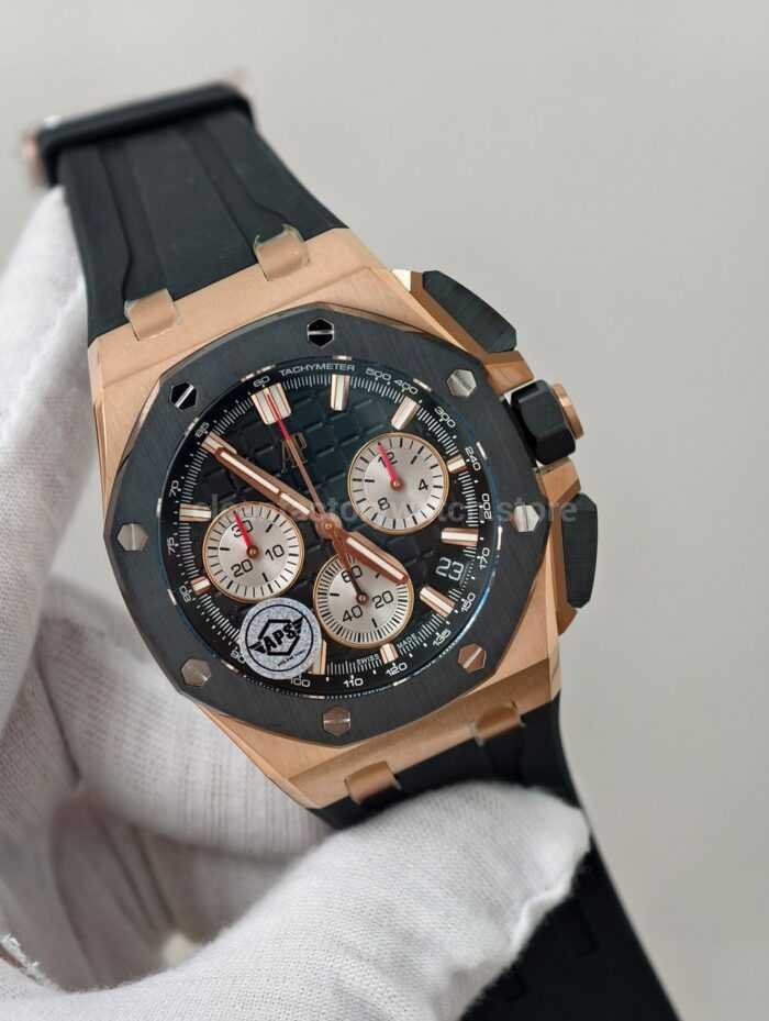 APS Factory Audemars Piguet Royal Oak Offshore Chronograph 26420RO.OO .A002CA.01 43mm Rose Gold Rubb 5 Super Clone Watch,Clean Factory Watch