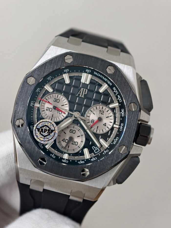 APS Factory Audemars Piguet Royal Oak Offshore Chronograph 26420SO.OO .A002CA.01 43mm Steel Rubber Strap Super Clone Watch,Clean Factory Watch