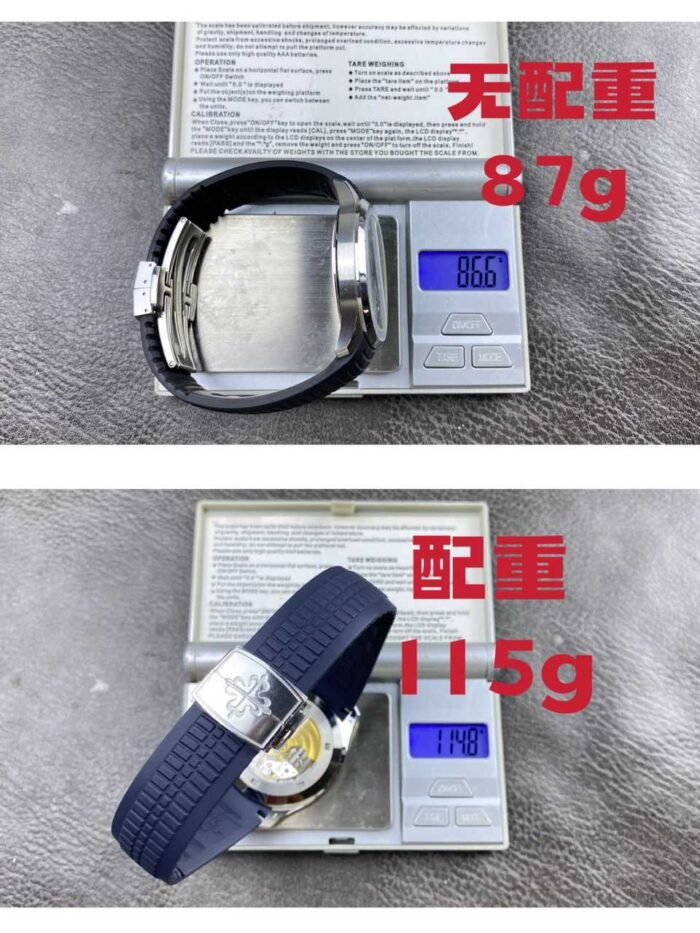 APW Factory Patek Philippe Aquanaut 5168G-001 Blue Rubber Strap Arabic Numerals Blue Dial - Image 9