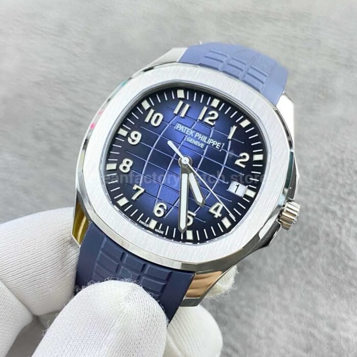 APW Factory Patek Philippe Aquanaut 5168G-001 Blue Rubber Strap Arabic Numerals Blue Dial - Image 3