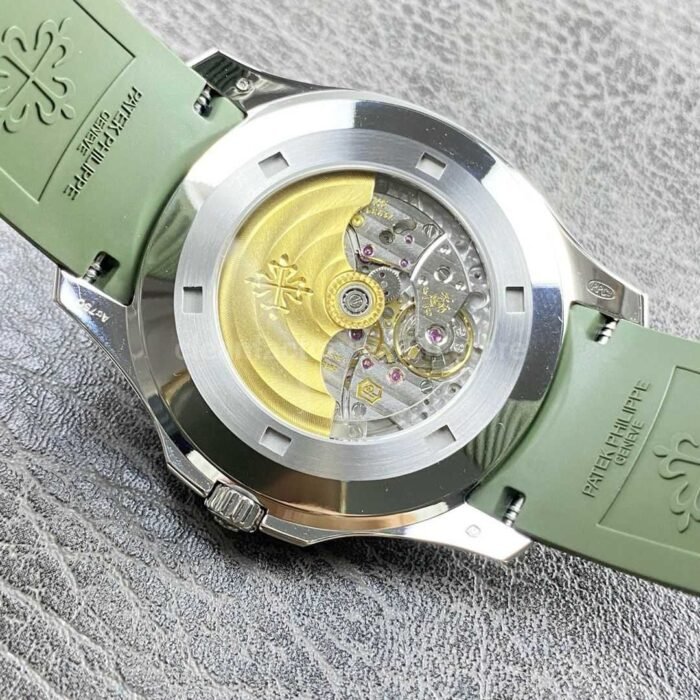 APW Factory Patek Philippe Aquanaut 5168G-010 Green Rubber Strap Arabic Numerals Green Dial - Image 6