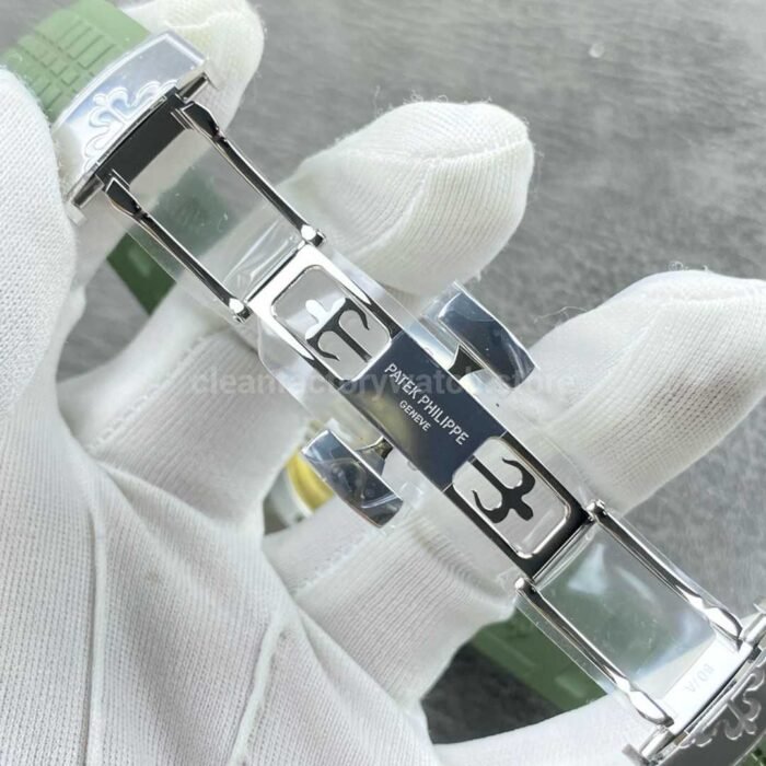 APW Factory Patek Philippe Aquanaut 5168G-010 Green Rubber Strap Arabic Numerals Green Dial - Image 8