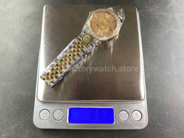 ARF Factory Counterweight Rolex Datejust 278383RBR 0014 31mm Yellow Gold Diamond Champagne Dial 9 Super Clone Watch,Clean Factory Watch
