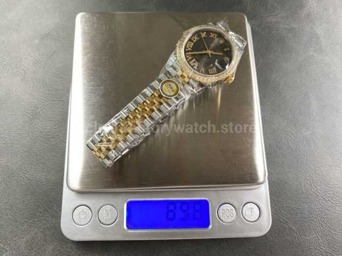 ARF Factory Counterweight Rolex Datejust 278383RBR 0018 31mm Yellow Gold Diamond Roman VI Grey Dial 10 Super Clone Watch,Clean Factory Watch