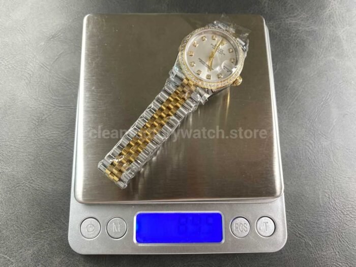 ARF Factory Counterweight Rolex Datejust 278383RBR-0020 31mm Yellow Gold Diamond Bezel Silver Dial - Image 10