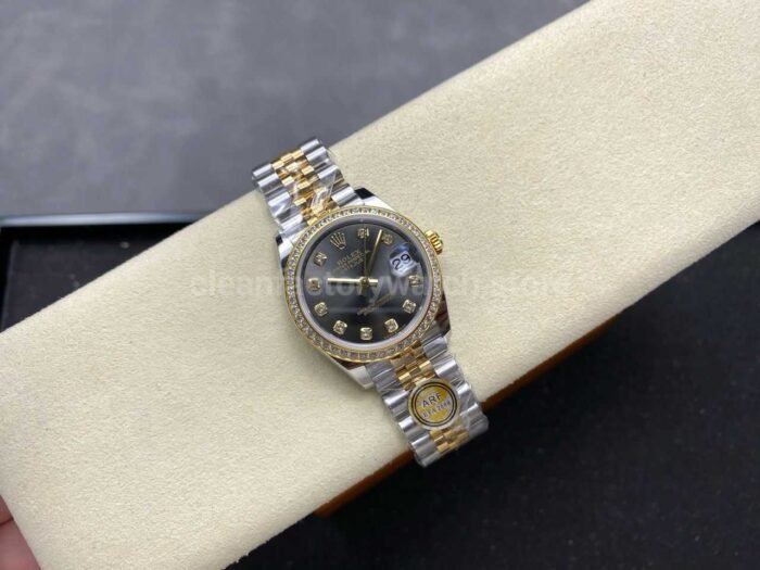ARF Factory Counterweight Rolex Datejust 278383RBR-0022 31mm Yellow Gold Diamond Grey Dial - Image 5