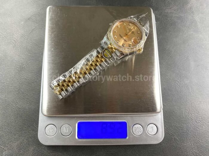 ARF Factory Counterweight Rolex Datejust 278383RBR-0026 31mm Yellow Gold Diamond Bezel Champagne Dial - Image 10