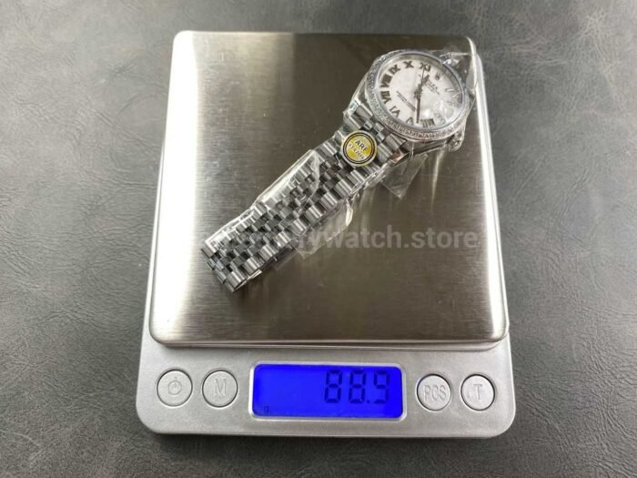 ARF Factory Counterweight Rolex Datejust 278384RBR-0014 31mm Diamond White Gold Bezel Roman Numerals White Dial - Image 10