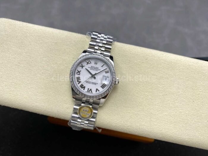 ARF Factory Counterweight Rolex Datejust 278384RBR-0014 31mm Diamond Bezel Roman Numerals White Dial - Image 5