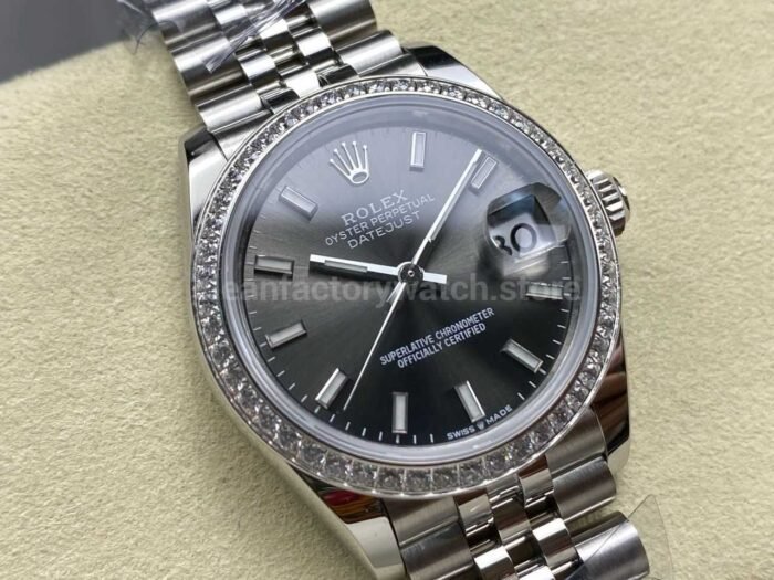 ARF Factory Counterweight Rolex Datejust 278384RBR-0020 31mm Diamond Bezel Grey Dial - Image 2
