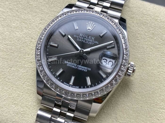 ARF Factory Counterweight Rolex Datejust 278384RBR-0020 31mm Diamond Bezel Grey Dial - Image 3