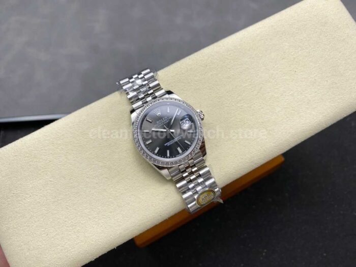 ARF Factory Counterweight Rolex Datejust 278384RBR-0020 31mm Diamond Bezel Grey Dial - Image 4