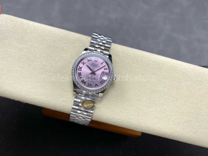ARF Factory Counterweight Rolex Datejust 278384RBR-0024 31mm Diamond Bezel Roman Numerals Pink Dial - Image 5