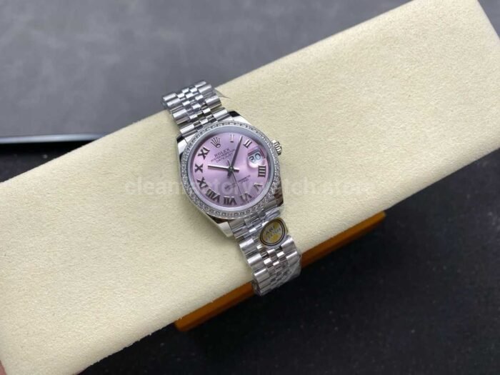 ARF Factory Counterweight Rolex Datejust 278384RBR-0024 31mm Diamond Bezel Roman Numerals Pink Dial - Image 4