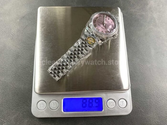 ARF Factory Counterweight Rolex Datejust 278384RBR-0024 31mm Diamond Bezel Roman Numerals Pink Dial - Image 11