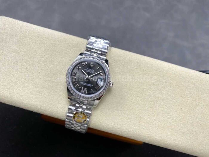 ARF Factory Counterweight Rolex Datejust 278384RBR-0032 31mm Diamond Bezel Roman VI Grey Dial - Image 5