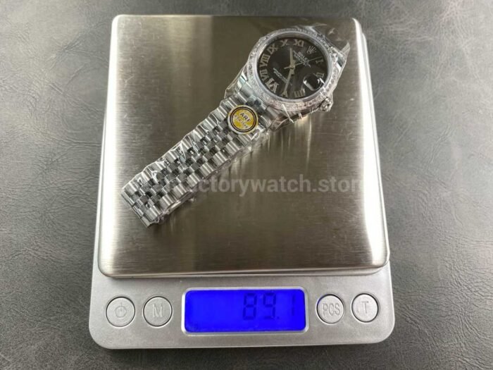 ARF Factory Counterweight Rolex Datejust 278384RBR-0032 31mm Diamond Bezel Roman VI Grey Dial - Image 10
