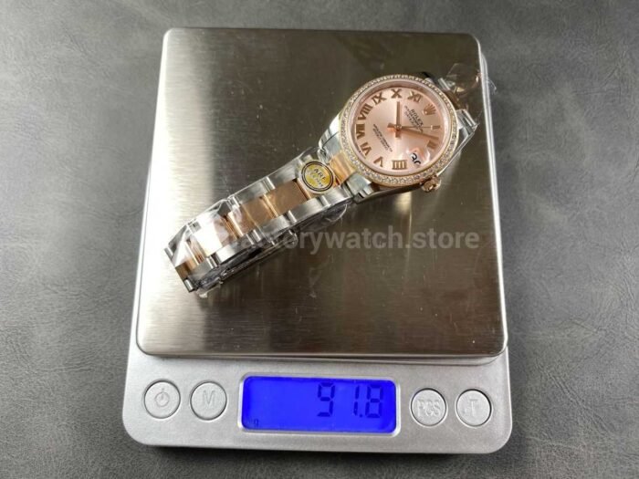 ARF Factory Counterweight Rolex Datejust Oyster 278381RBR-0001 31mm Rose Gold Diamond Bezel Roman Numerals Rose Dial - Image 10