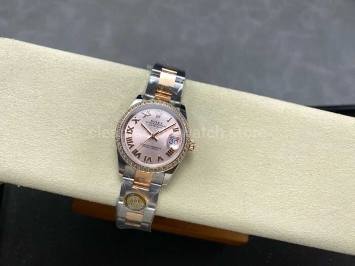 ARF Factory Counterweight Rolex Datejust Oyster 278381RBR-0001 31mm Rose Gold Diamond Bezel Roman Numerals Rose Dial - Image 5