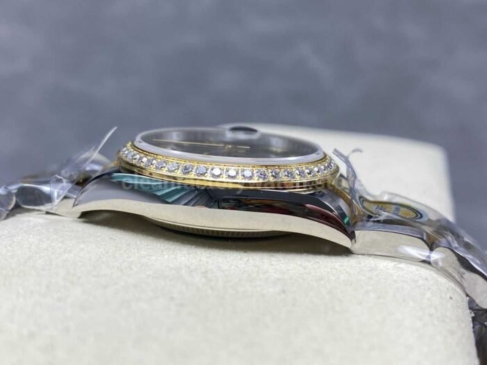 ARF Factory Counterweight Rolex Datejust Oyster 278383RBR-0001 31mm Yellow Gold Diamond Bezel Roman VI White Dial - Image 6