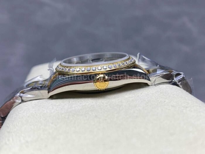 ARF Factory Counterweight Rolex Datejust Oyster 278383RBR-0017 31mm Yellow Gold Diamond Bezel Roman VI Grey Dial - Image 7