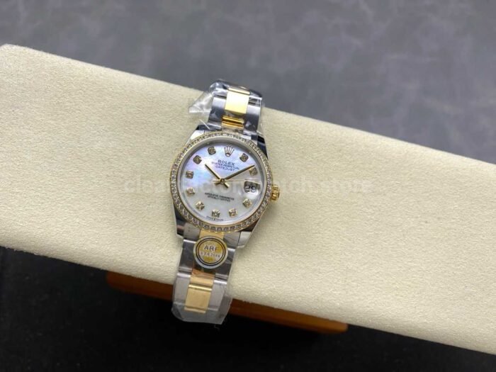 ARF Factory Counterweight Rolex Datejust Oyster 278383RBR-0027 31mm Yellow Gold Diamond Bezel Mother of Pearl Dial - Image 5