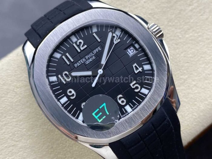 E7 Factory Patek Philippe Aquanaut 40mm 5167A-001 Rubber Strap Black Dial - Image 2