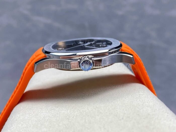 E7 Factory Patek Philippe Aquanaut 40mm 5167A-001 Orange Rubber Strap Black Dial - Image 7