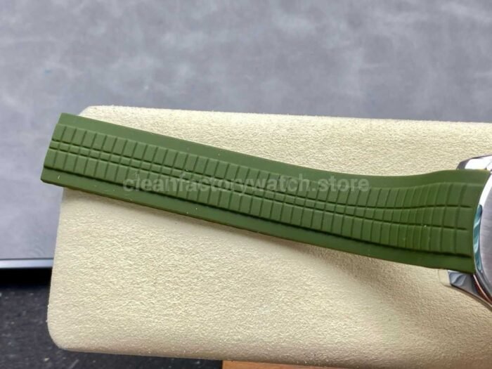 E7 Factory Patek Philippe Aquanaut 40mm 5168G-010 White Gold Rubber Strap Avocado Green Dial - Image 10
