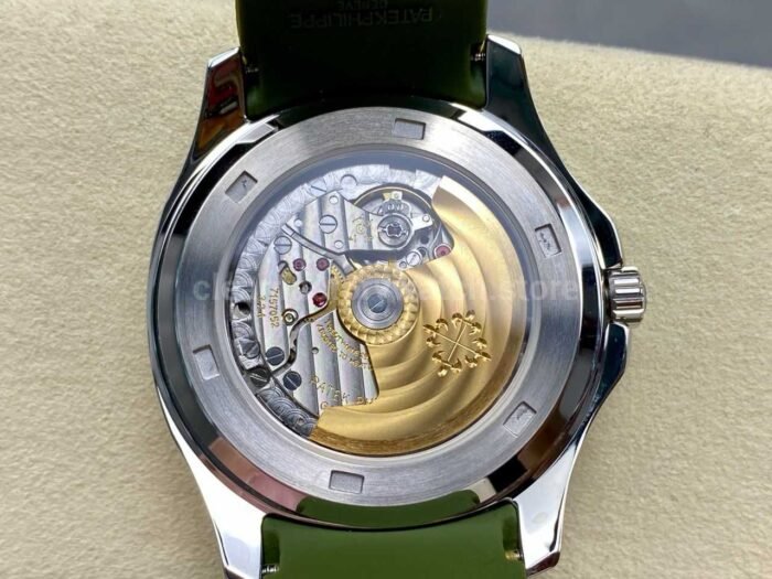 E7 Factory Patek Philippe Aquanaut 40mm 5168G-010 White Gold Rubber Strap Avocado Green Dial - Image 8