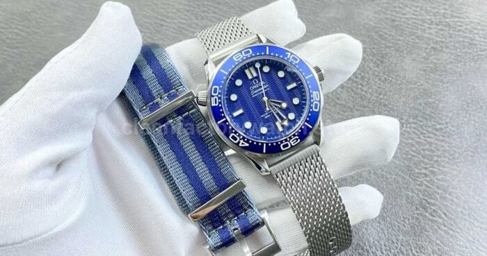 ER Factory Omega Seamaster Diver 300M 210.30.42.20.03.002 42mm Full Steel Strap Blue Dial - Image 9