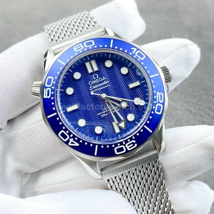 ER Factory Omega Seamaster Diver 300M 210.30.42.20.03.002 42mm Full Steel Strap Blue Dial - Image 2