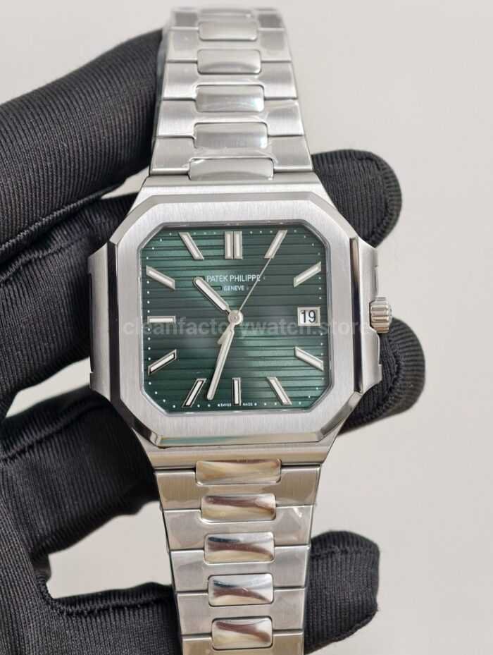 PPF Factory Patek Philippe Cubitus 58211A 001 45mm Full Steel Green Dial 4 Super Clone Watch,Clean Factory Watch