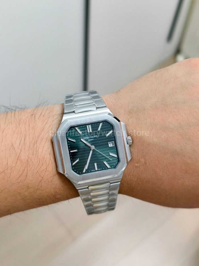 PPF Factory Patek Philippe Cubitus 58211A 001 45mm Full Steel Green Dial 6 Super Clone Watch,Clean Factory Watch