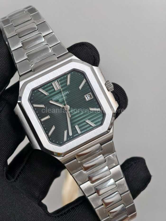 PPF Factory Patek Philippe Cubitus 58211A 001 45mm Full Steel Green Dial 9 Super Clone Watch,Clean Factory Watch