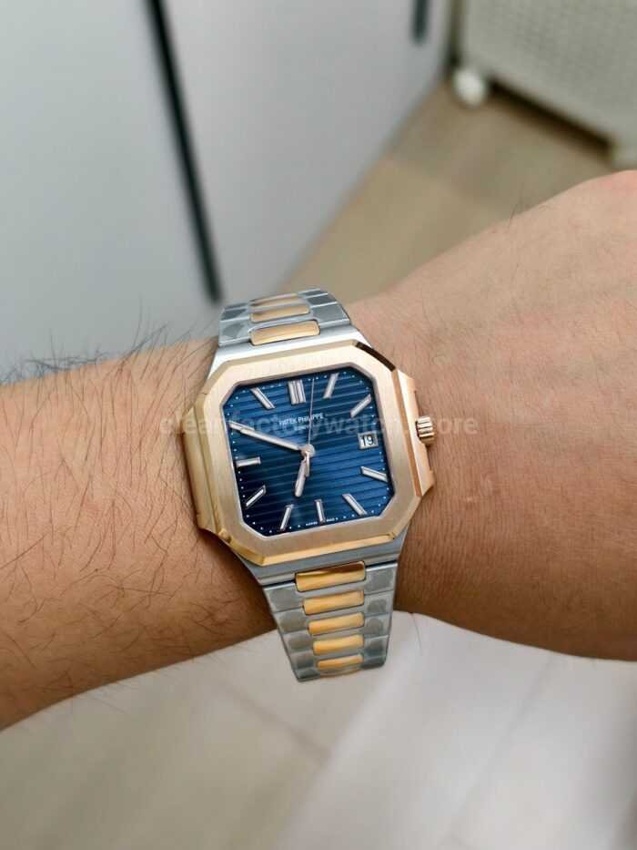 PPF Factory Patek Philippe Cubitus 58211AR 001 45mm Half Rose Gold Blue Dial 1 Super Clone Watch,Clean Factory Watch