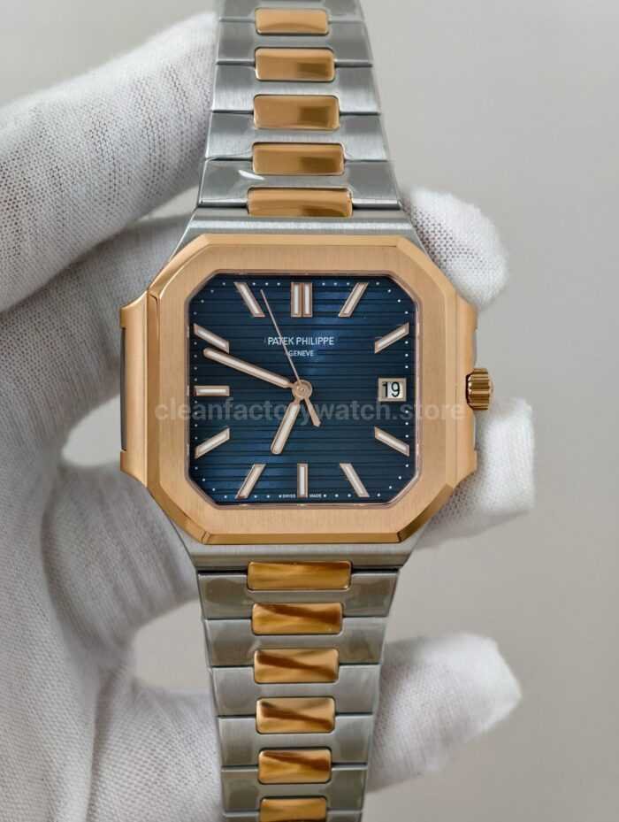 PPF Factory Patek Philippe Cubitus 58211AR 001 45mm Half Rose Gold Blue Dial 5 Super Clone Watch,Clean Factory Watch