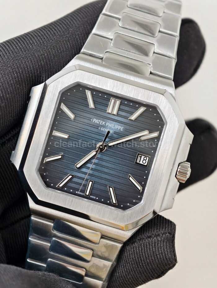 PPF Factory Patek Philippe Cubitus 71281G 001 45mm Full White Gold Blue Gray Dial 5 Super Clone Watch,Clean Factory Watch