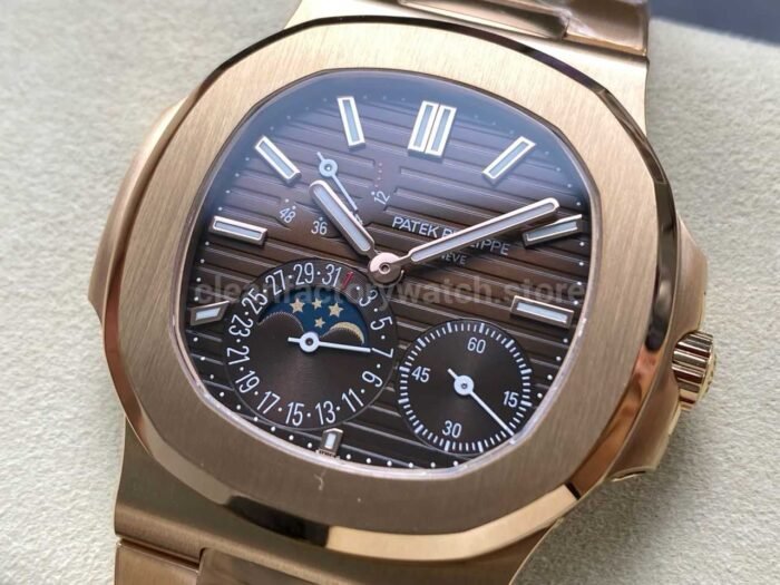 PPF Factory Patek Philippe Nautilus 5712-1R Rose Gold Brown Dial - Image 3