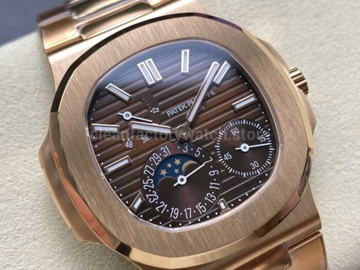 PPF Factory Patek Philippe Nautilus 5712-1R Rose Gold Brown Dial - Image 2